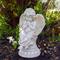 9" Ivory Praying Angel on Pedestal Outdoor Garden Statue